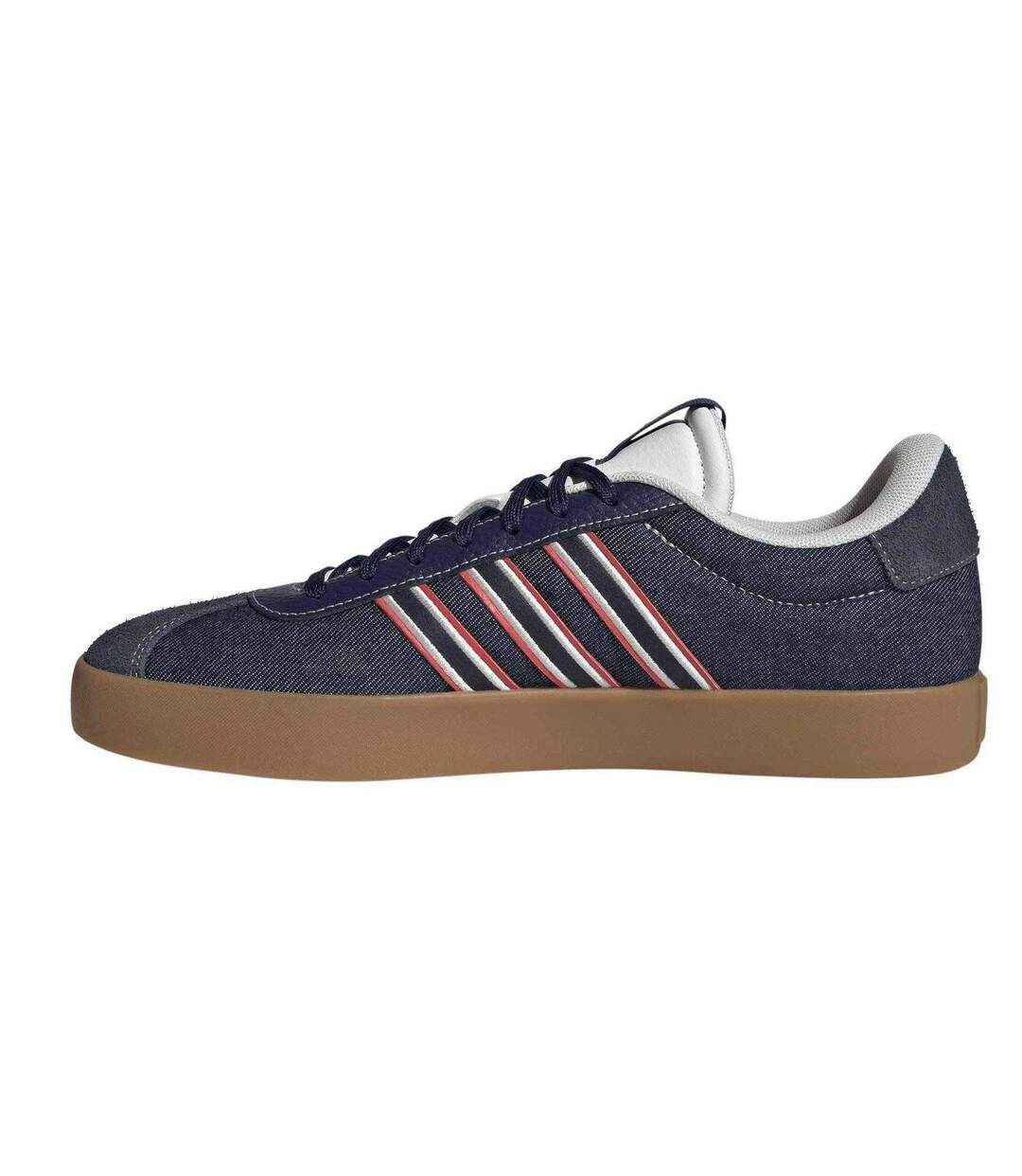Mens Vl Court 3.0 Denim Look Trainers Dark Blue Adidas-3