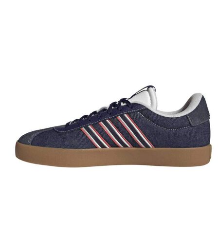 Mens Vl Court 3.0 Denim Look Trainers Dark Blue Adidas