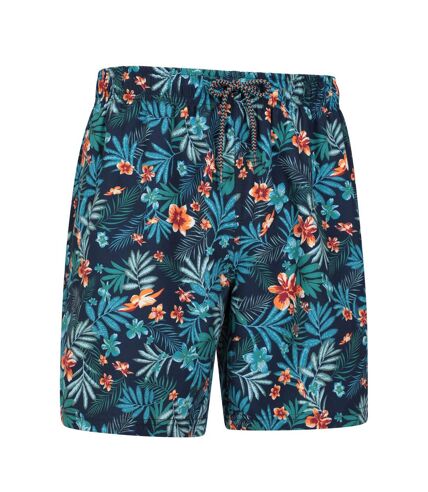 Mens aruba floral swim shorts teal Mountain Warehouse