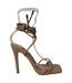 Womens/ladies Leather High Heels Mocha Chic-4
