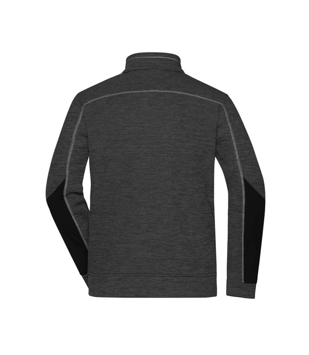 Veste Polaire Homme Noir Chiné Noir Argenté James And Nicholson-2