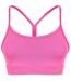 Womens/ladies Essentials Non-wired Sports Bra Pink New Balance-2