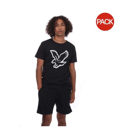 Pack of 2  Mens loungewear set  black Lyle & Scott
