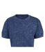 T-shirt Court Femme Indigo Blanc Build Your Brand-2