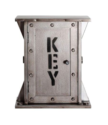 Boîte à Clés en Métal Industrielle 32cm Anthracite