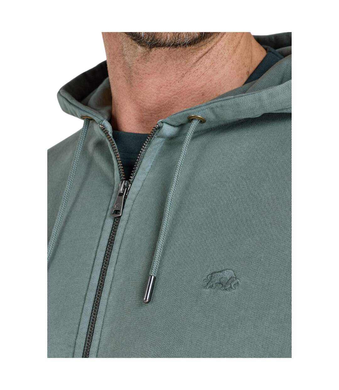 Veste À Capuche Homme Vert Kaki Raging Bull-4