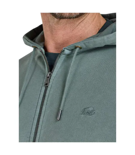 Veste À Capuche Homme Vert Kaki Raging Bull