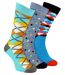 3 Pairs Classic Argyle Patterned Dress Socks-1