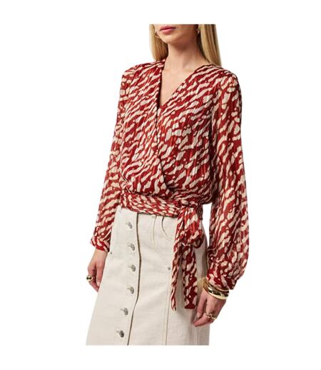Haut Portefeuille Motif/style Imprimé Animal Femme Rouge Foncé Vero Moda