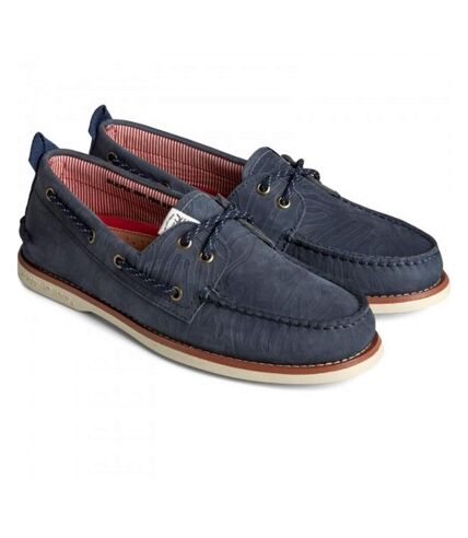 Sperry Mens Authentic Original Grain Leather Boat Shoes (Navy) - UTFS10009
