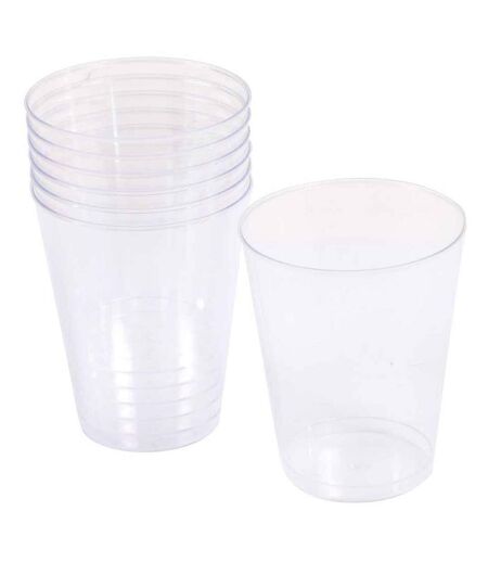 Lot de 6 Verres à Eau Réutilisable Plastique 33cl Transparent