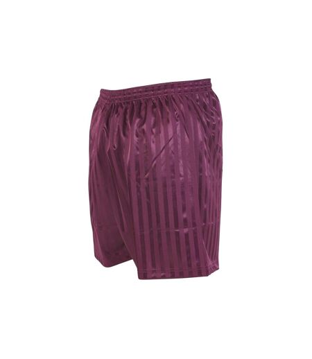 Precision Unisex Adult Continental Striped Football Shorts (Maroon) - UTRD876