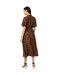 Womens/ladies abstract high-neck midi dress black Principles