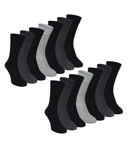 7 Pack Mens Classic Suit Socks - Soft Breathable Plain Dress Socks