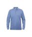 Clique Mens Classic Lincoln Long-Sleeved Polo Shirt (Light Blue)