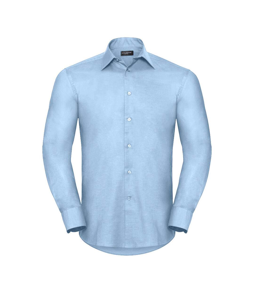 Russell Collection Mens Long Sleeve Easy Care Tailored Oxford Shirt (Bright Royal)