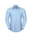 Russell Collection Mens Long Sleeve Easy Care Tailored Oxford Shirt (Oxford Blue)