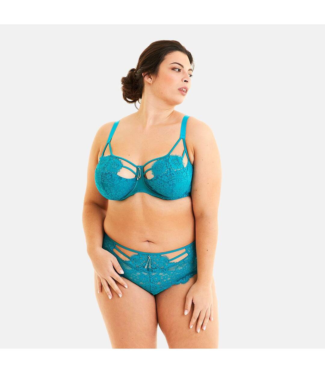 Soutien-gorge grand maintien turquoise Clin d'oeil-3