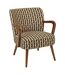 Fauteuil avec tissu jacquard CHIARA - Noir et beige-1
