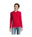 SOLS Womens/Ladies Perfect Long Sleeve Pique Polo Shirt (Red) - UTPC2908-1
