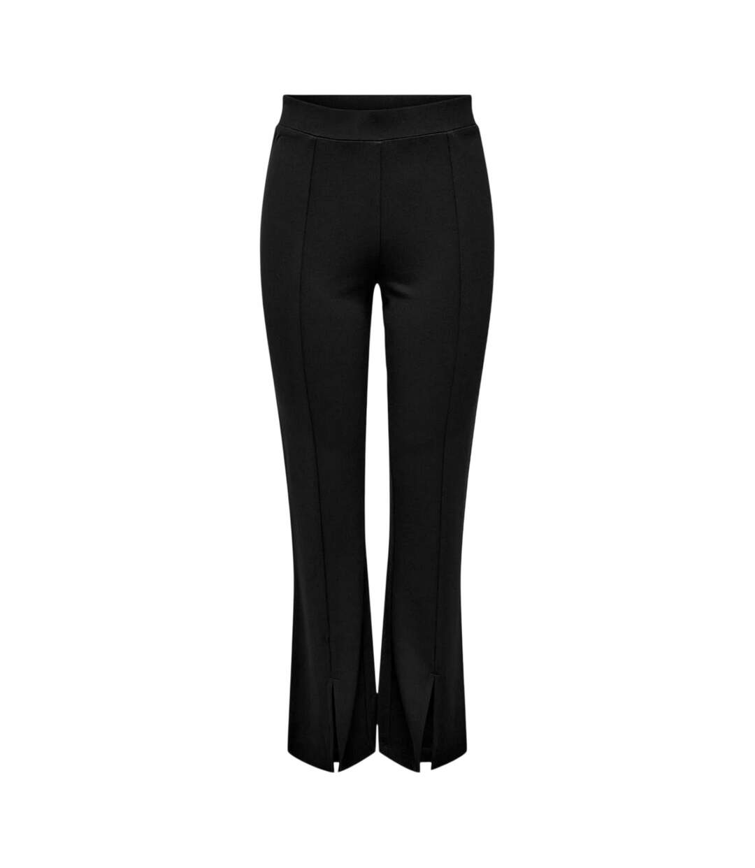 Womens/ladies Flared Trousers Black Only-2