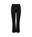 Womens/ladies Flared Trousers Black Only-2