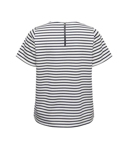 T-Shirt blanc/noir femme vero moda vmcabby