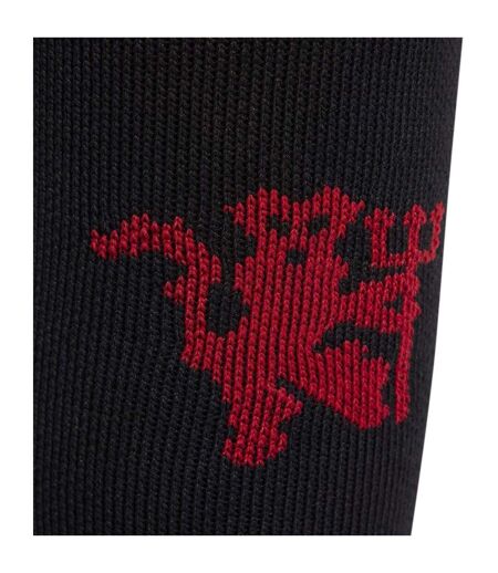 Womens/ladies 2024/2025 Manchester United Fc Football Socks Black Adidas