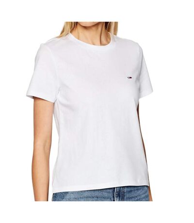 T-shirt Blanc Femme Tommy Hilfiger Regular - M