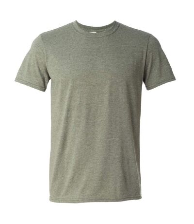 Gildan Mens Short Sleeve Soft-Style T-Shirt (Heather Military Green)