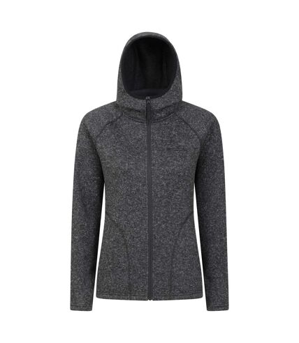 Womens/ladies nevis full zip hoodie black Mountain Warehouse