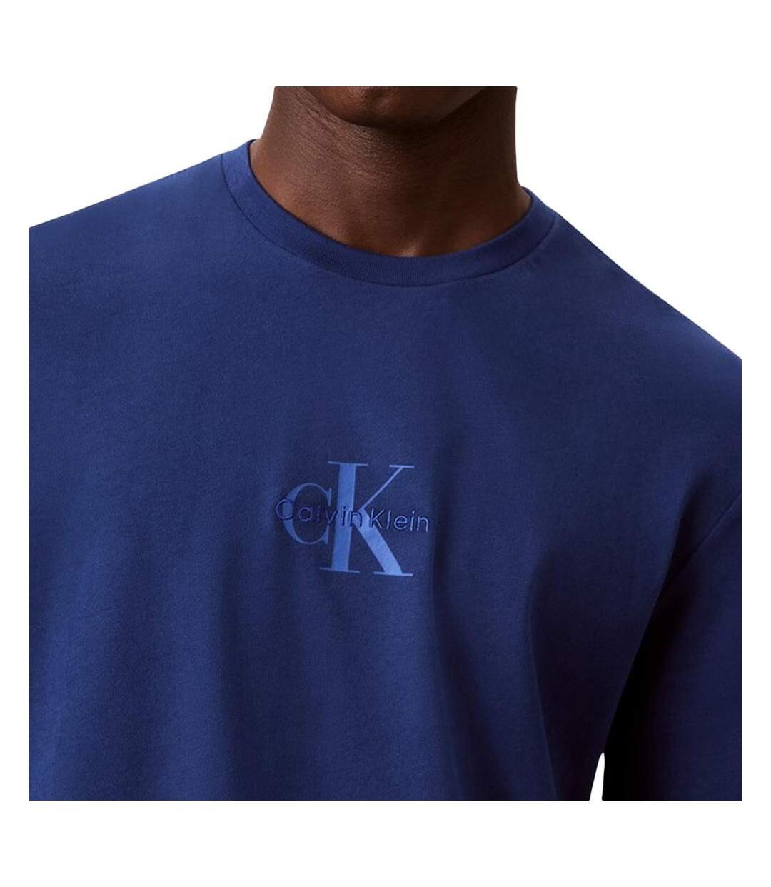T-Shirt bleu homme calvin klein jeans microsss-2
