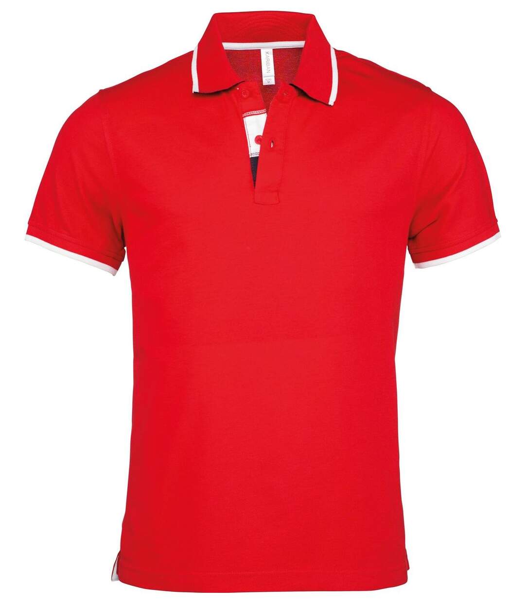 Polo homme inserts contrastés - manches courtes - K245 - rouge