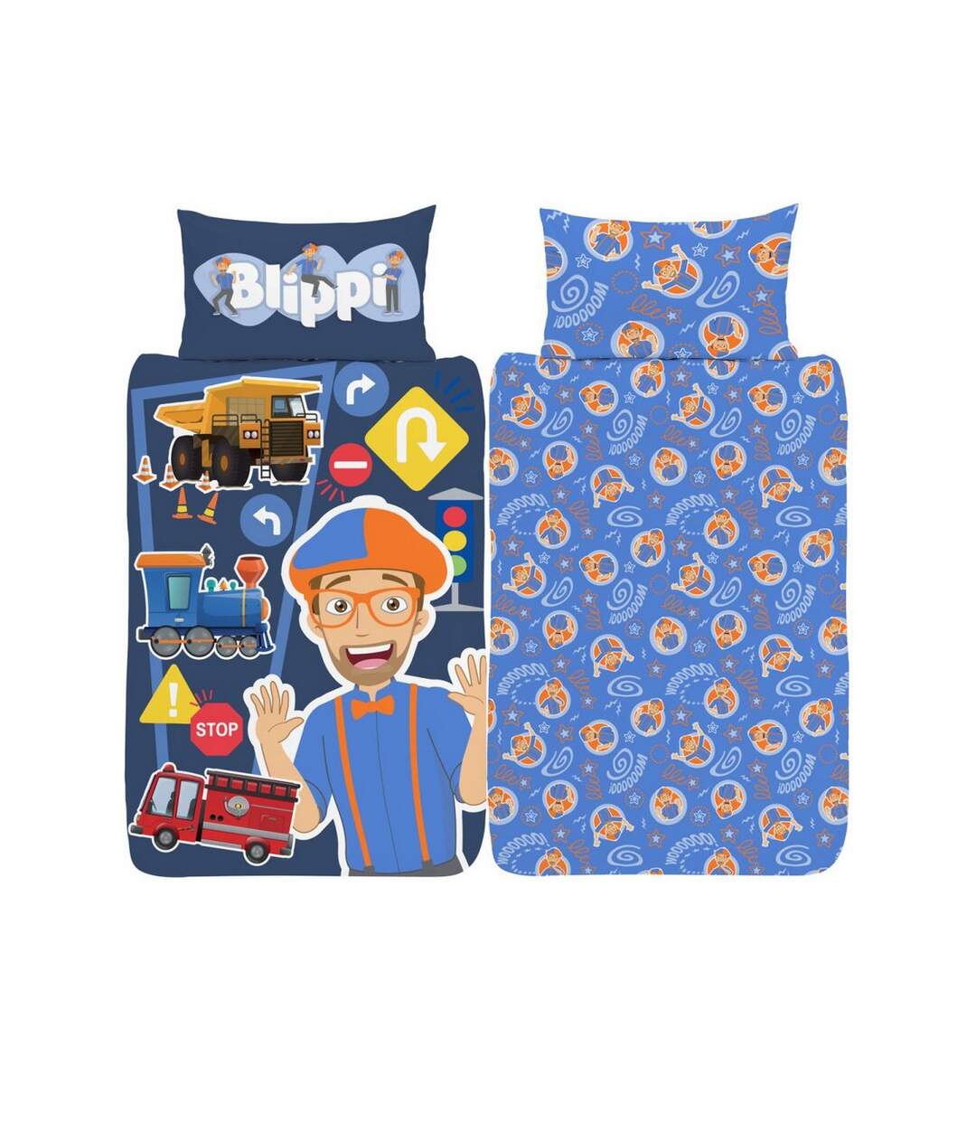 Wooooo! duvet cover set blue/orange Blippi-2