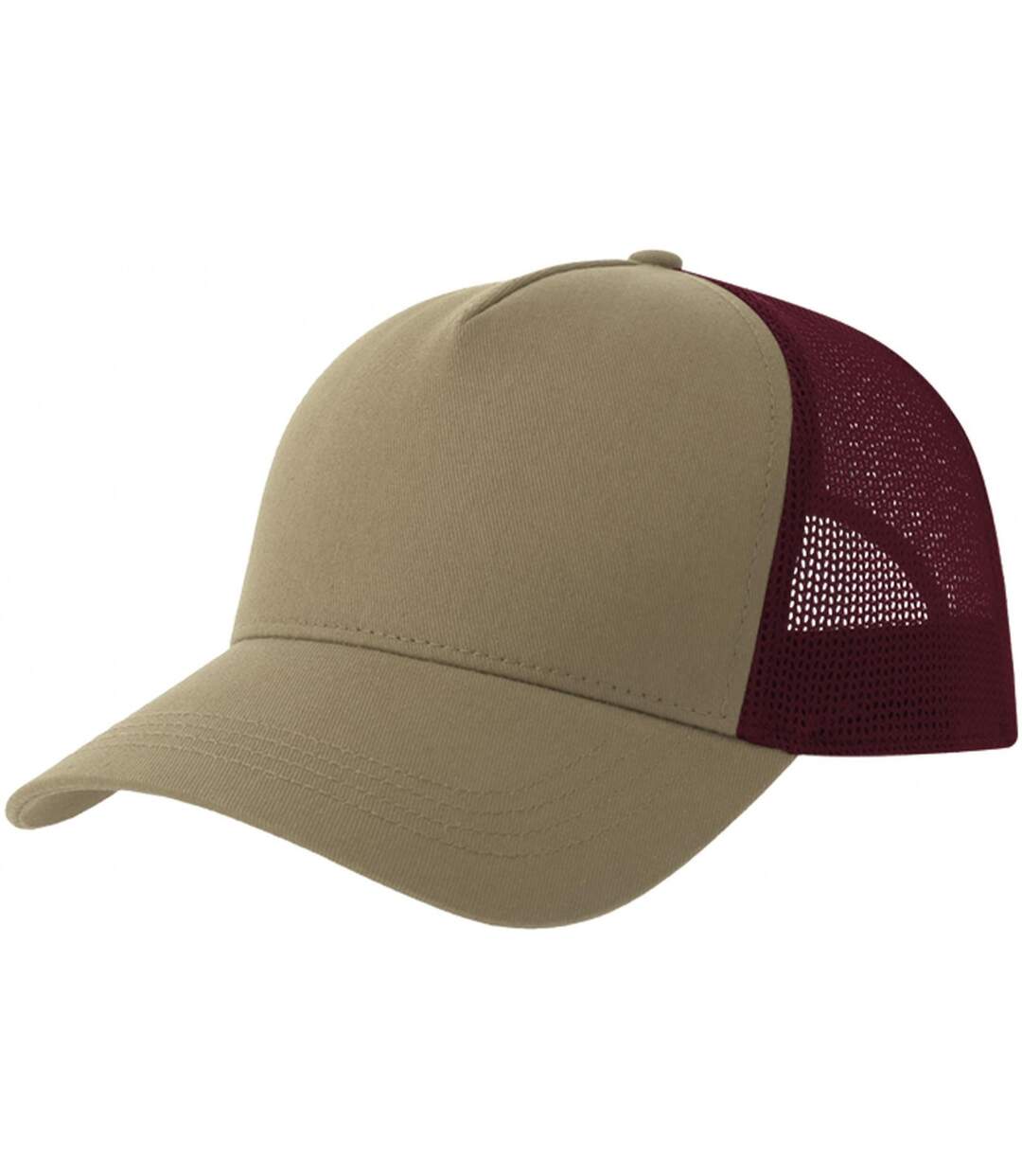 Casquette Trucker Rapper Marron Kaki Bordeaux Atlantis-1