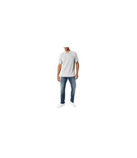 Mens Embroidered Logo Polo Shirt Grey Marl Slazenger