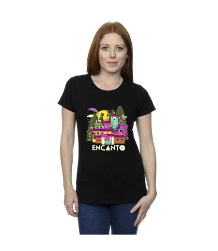 Disney - T-shirt ENCANTO MANY HOUSES - Femme (Noir) - UTBI19491