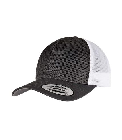 Casquette omnimesh adulte gris foncé / blanc Flexfit