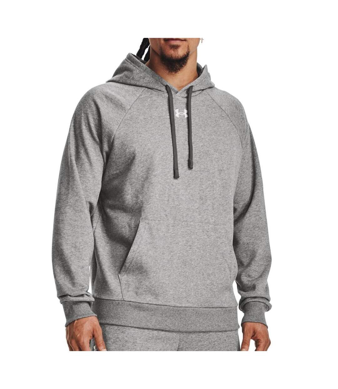 Sweat à capuche gris homme under armour rival 1379757 - xl-1