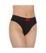 Womens/ladies Logo Thong Black Red Hugo-3
