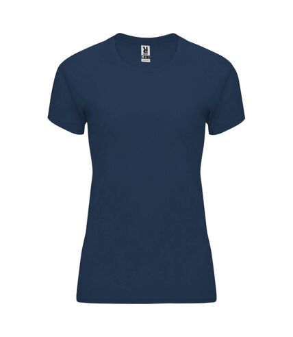 Womens/ladies bahrain short-sleeved sports t-shirt navy blue Roly