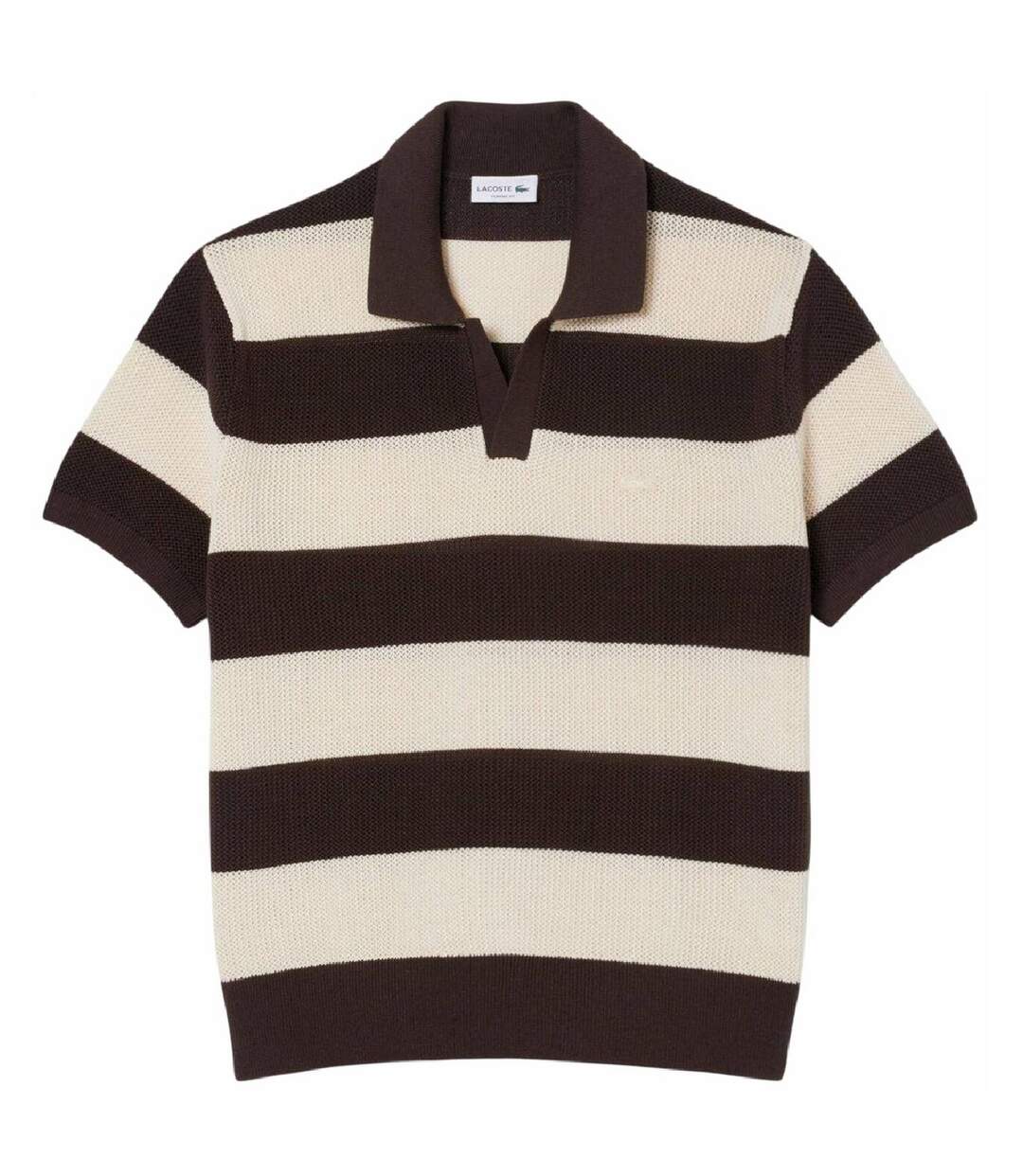 Polo Motif/style À Rayures Homme Crème Lacoste-2