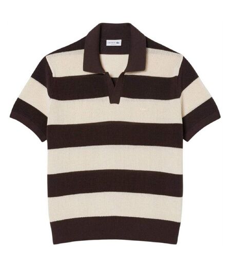 Polo Motif/style À Rayures Homme Crème Lacoste