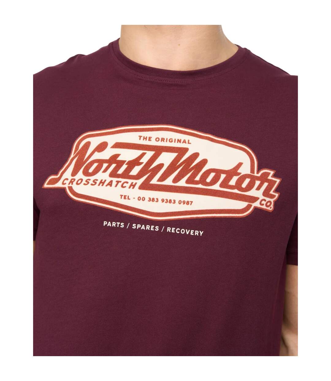 T-shirt Hellmere Homme Rhum Raisin Crosshatch-4
