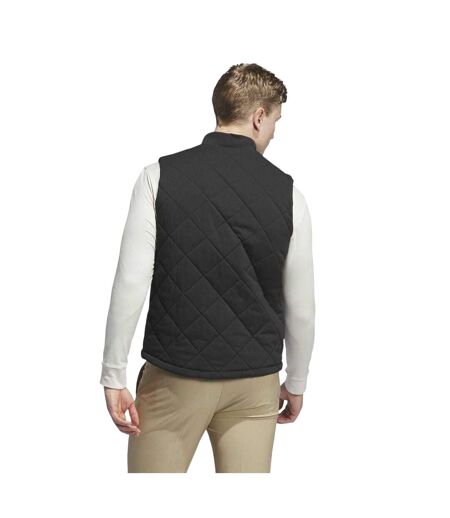 Mens Golf Quilted Recycled Polyester Gilet Black Adidas