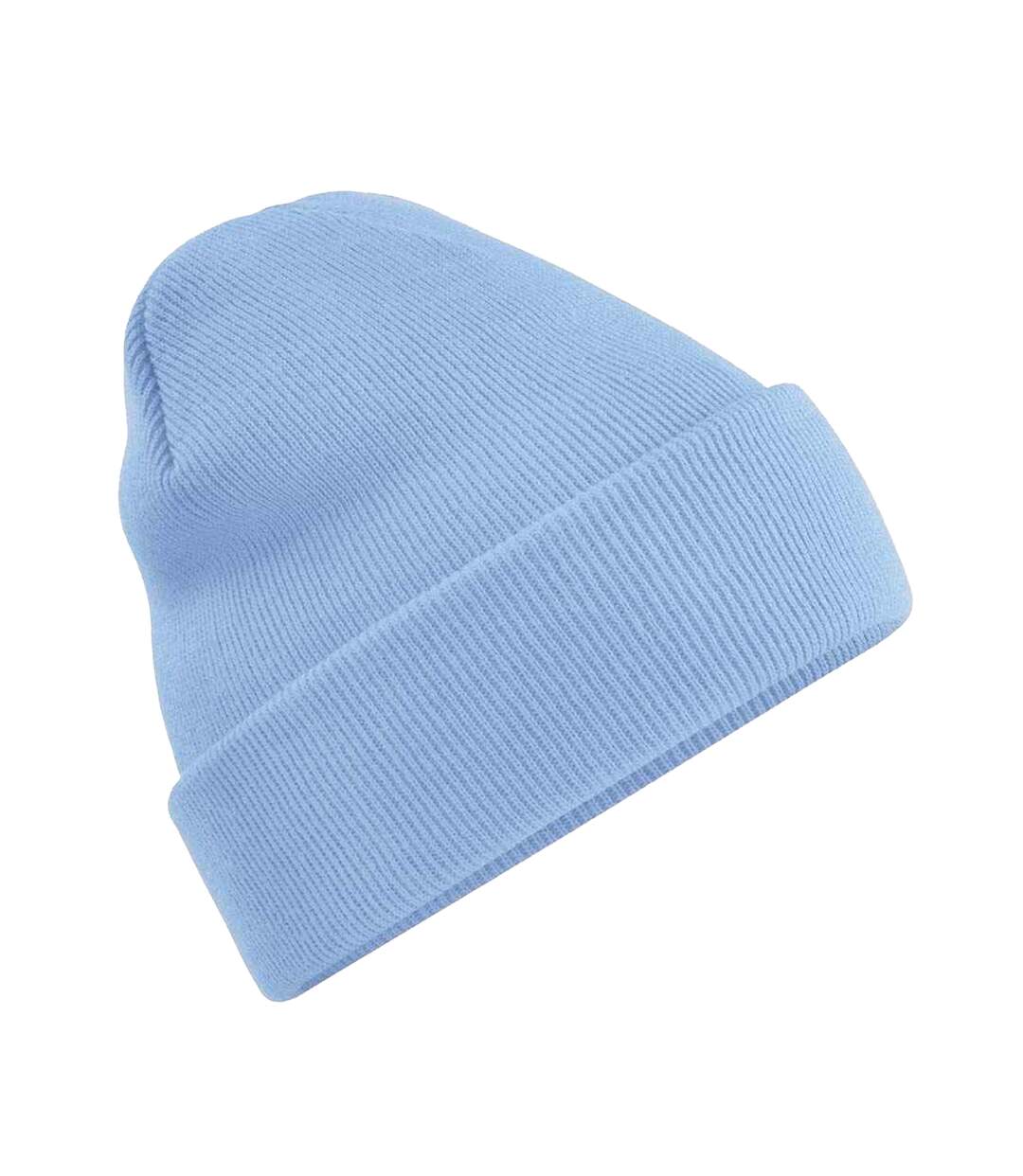Unisex Adults Original Cuffed Beanie Sky Blue Beechfield-1