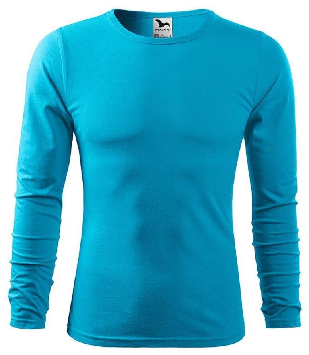 T-shirt manches longues - Homme - MF119 - bleu turquoise