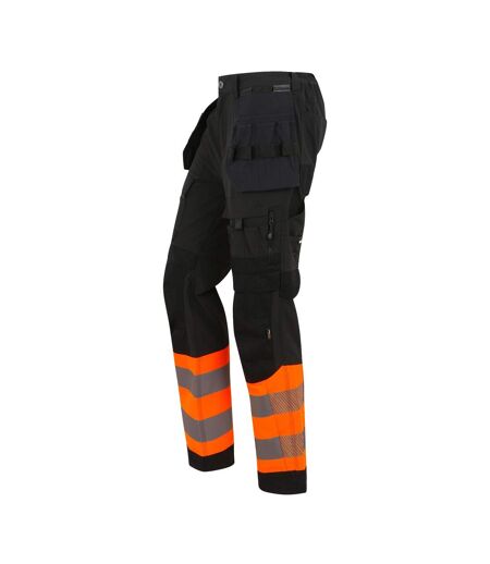Pantalon De Travail Motif/style Haute-visibilité Homme Orange Noir Regatta
