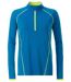 Maillot running respirant manches longues - Femme - JN497 - bleu vif-1