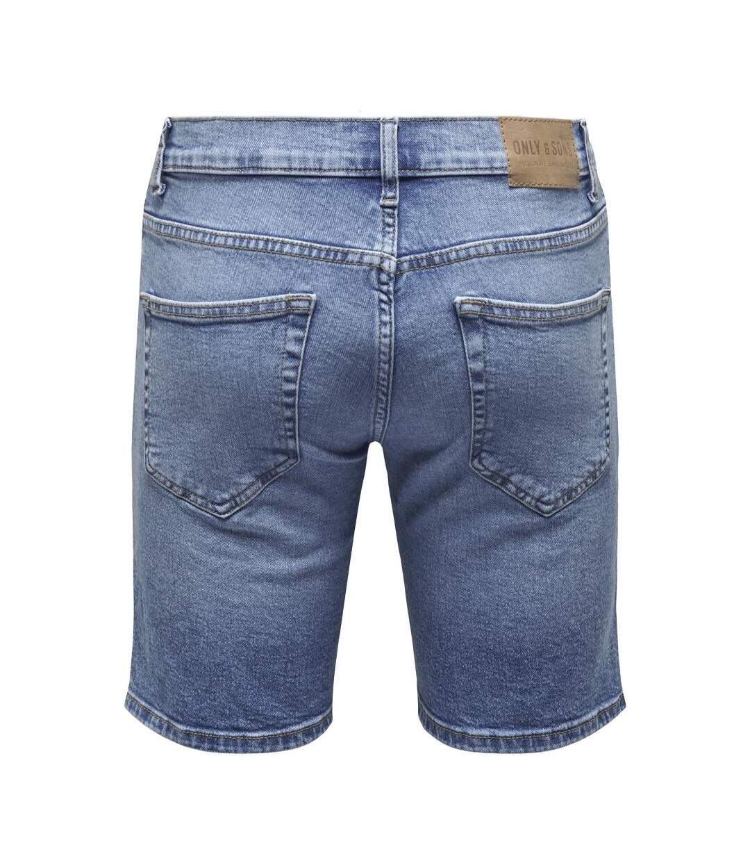Short en jean bleu homme only & sons sweft-2